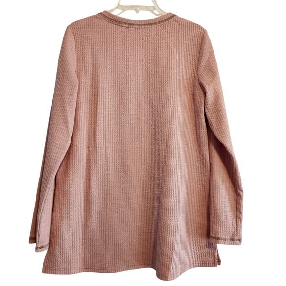 Soft Surroundings Tunic Top, V-neck with pockets and stitching detail Sz M - Picture 6 of 11